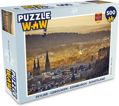 Puzzel Skyline - Gebouwen - Edinburgh - Schotland - Legpuzzel - Puzzel 500 stukjes