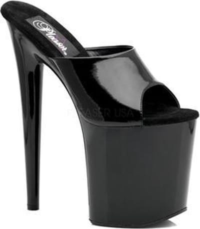Pleaser - FLAMINGO-801 Muiltjes - Paaldans schoenen - 35 Shoes - Zwart