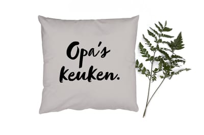 Sierkussens - Kussentjes Woonkamer - 50x50 cm - Opa's keuken - Taupe - Quote