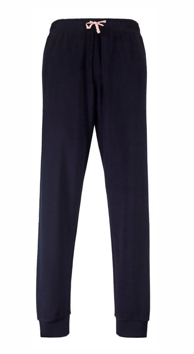 Tenderness Dames Pyjama Broek - Badstof - Blauw - Maat XL
