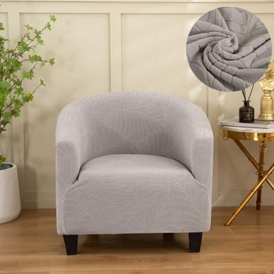 Clubstoelhoes Stretch Barrel stoelhoezen Jacquard kuipstoelhoezen Zachte spandex fauteuil bankhoes Verwijderbaar UNIVERSAL SIZE