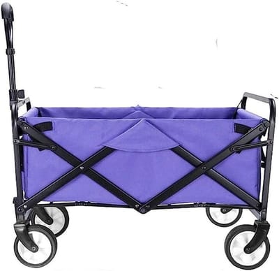 Kampeerkar Opvouwbaar - Tuinwagen Strandkar - Buitenactiviteiten Vervoeren - Flexibele Handgreep - 4 Wielen - One Color
