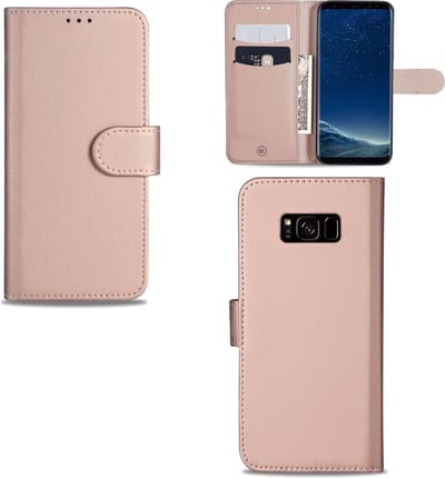 Samsung Galaxy S8 Plus Hoesje Rose met Pasjeshouder