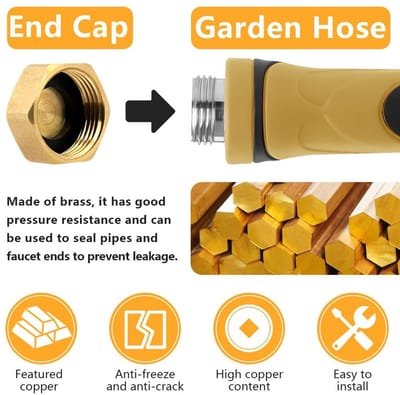 Solidchoice - Dailygoody - Messing Blanking Caps - Radiator Stopplug - Inclusief O-ringen - G3/4 Inch - Hoge kwaliteit - Geschikt voor verwarming - Duurzaam