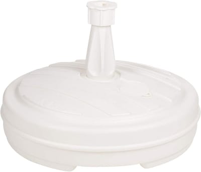 Parasolvoet - Parasolhouder Onderstel - Terras Stabiliseren - Vulbaar met Zand Water - 43 cm Diameter - Wit