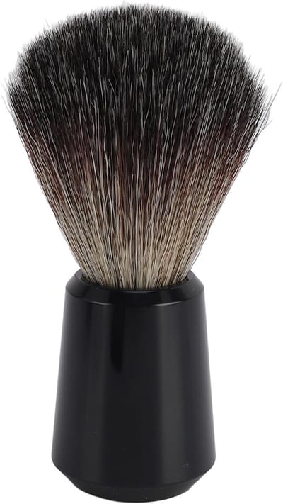 Scheerborstel Heren - Scheeraccessoire - Glad Scheren - Synthetisch Haar - 12 cm - Zwart