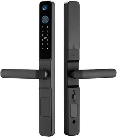 Intelligent Deurslot - Biometrisch Slot Deur - Toegang Beveiligen - Geïntegreerde Camera Bel - 35-120 mm Deurdikte - Zwart