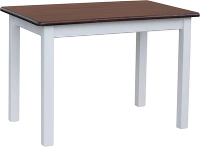 Eettafel Massief Grenen - Keukentafel Houten Tafel - Samen Eten - Handgemaakt Robuust Ontwerp - 80x120x75cm - Wit