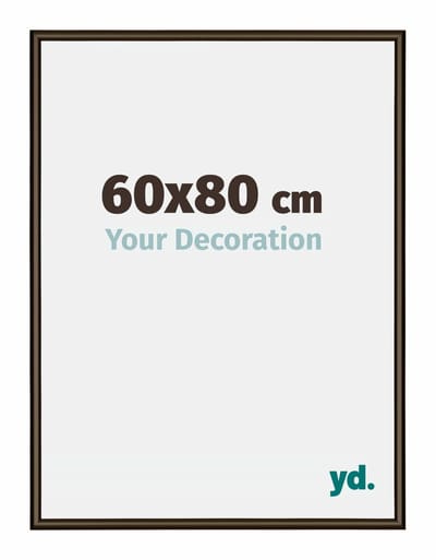 Your Decoration - Fotolijst 60x80 cm - Aluminium - Walnoot Structuur - New York