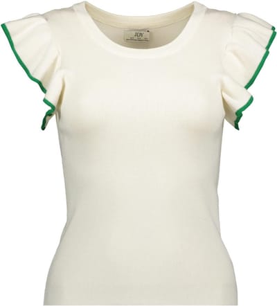 JDY - JDYADELE S/L O-NECK FRILL TOP KNT Dames T-shirt