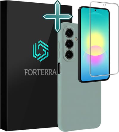 Hoesje Met Screenprotector - Geschikt voor Samsung Galaxy A27 - Sterk & Shockproof - Telefoon Hoes - Back Cover - Siliconen Case - Lichtblauw