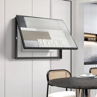Zekeringkast Afdekking - Paneel Decoratie - Meterkast Verbergen - Kristalheldere Afwerking - 80x60 cm - Zwart