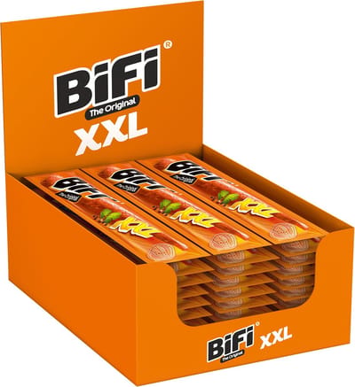 BiFi Original XXL - Salami Sticks Extra Groot - Ideale Vlees Snack - voor Tussendoor, Onderweg of in de Lunchtrommel - 30x40g