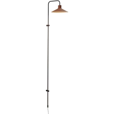 Bover wandlamp Platet A/05, zwart/terracotta, 142 cm, E14