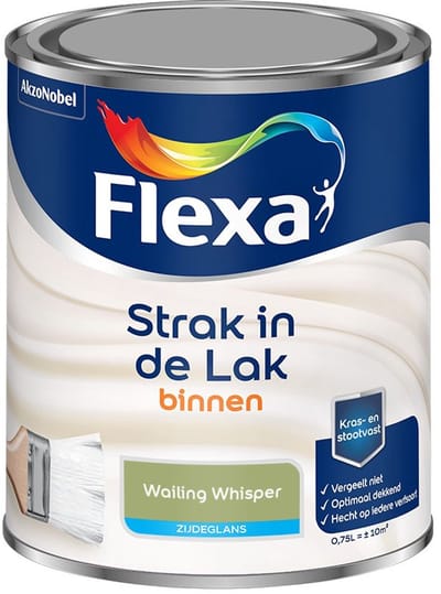Flexa - Strak In De Lak Binnenlak Zijdeglans - Wailing Whisper - Mengverf - 750 Ml