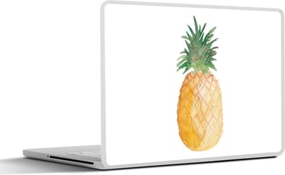 Laptop sticker - 11.6 inch - Ananas - Fruit - Wit - 30x21cm - Laptopstickers - Laptop skin - Cover