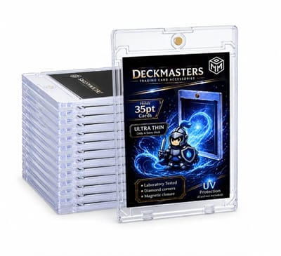 Deckmasters Magnetische Kaarthouders 10 Stuks - 35PT Card Holders - Toploader - UV 99+ Bescherming - Magnetic Card Holder geschikt voor TCG kaarten & Sportkaarten - Hersluitbare sleeve