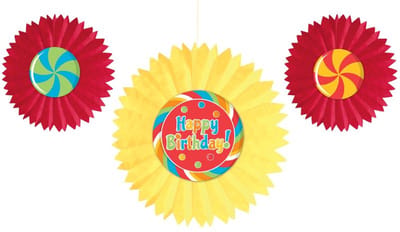 3 decoratieve lollyfeestwaaiers