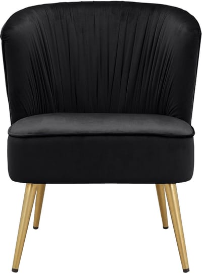 Dahlia-Loungestoel in zwart velours