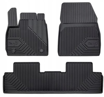 Premium Rubberen Mattenset No.77 - Geschikt voor Renault Megane E-Tech vanaf 2021 - Perfecte Pasvorm - TPE Elastomeer - Zwart - FROGUM