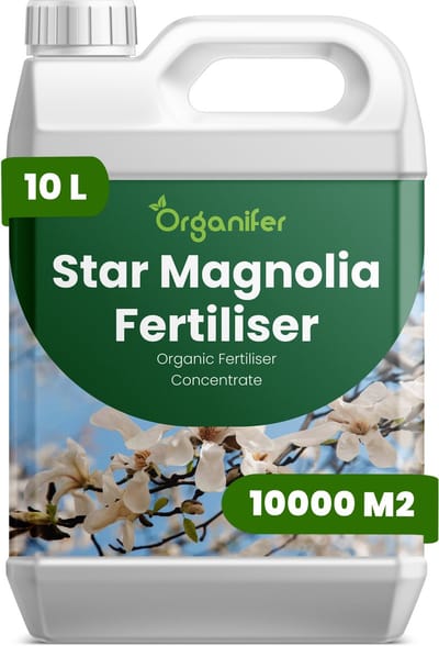 Vloeibare Meststof Voor Stermagnolia 10 L Voor 10000 M2 - Npk 3-4-3 - Ondersteunt Vroege En Rijke Bloei Bij Stermagnolia - Verbetert Knopvorming En Bloeikwaliteit - Geschikt Voor Langdurige Verzorging Van Sierheesters - Organifer