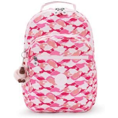 KIPLING Seoul Lap Pink Palm Boekentassen en rugzakken