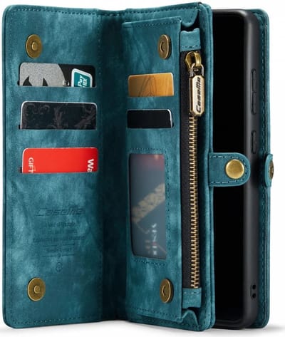 CaseMe 008 Book Case en Back Cover Geschikt voor Samsung Galaxy S22 Hoesje Groen