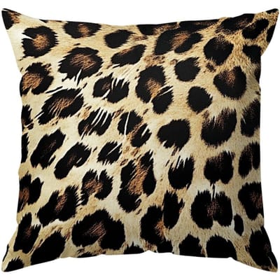 Leren Print Kussen Kussensloop Bedrukt Polyester 45x45cm Sierkussenhoes Decoratieve Bank Kussenhoes Huisdecoratie 45x45cm