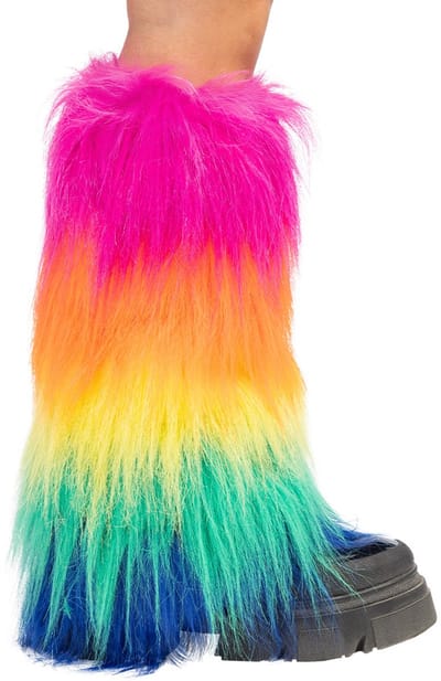 Boland - Beenwarmers Regenboog rave Multi - Volwassenen - Vrouwen - Showgirl - Pride