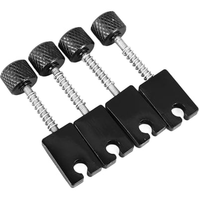 4 Stuks Elektrische Basbrug Zadel Headless Metaal Stemmechanisme Snaarbrug Zadel voor Vervanging gray