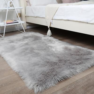 Dik wit tapijt zacht bont voor woonkamer pluche tapijt slaapkamer imitatiewol pluizige vloertapijten raam nachtkastje home decor tapijten 80x160cm 31x63inch