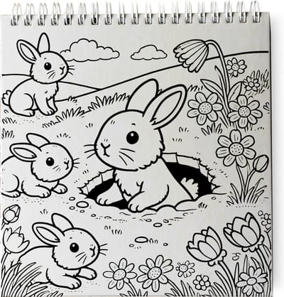 Vakantie kleurboekje - 40 kleurplaatjes - 10.5x10.5 CM - Handig voor in de auto/vliegtuig & leuk voor op de camping