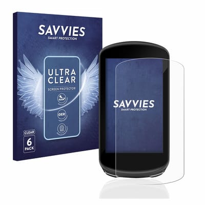 Savvies - Screenprotector voor Garmin Edge 1030 Plus - Folie Beschermfolie transparant 6 Stuks