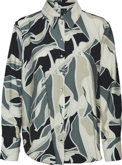 VERO MODA - VMBELINE BEA LS LONG SHIRT WVN GA - Dames - Blouses