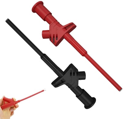 Multimeter Meetpunten met Krokodilklemmen en Kabel voor Elektrische Tests, 1000V/10A, Rood/Zwart, 2 Stuks, Ideaal voor Nauwkeurige Metingen en Diagnoses