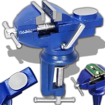 Dailygoody - Draaiende Tafelvice - 50mm Klem met Robuuste Gietijzeren Constructie