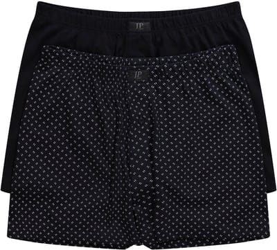 JP 1880 - Heren - Boxershorts OEKO-TEX set van 2 onderbroek - Zwart - Maat XL