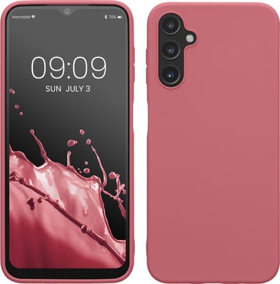 kwmobile telefoonhoesje geschikt voor Samsung Galaxy A14 5G - Hoesje voor smartphone - Back cover in donkerroze