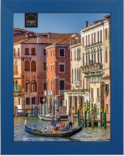 HAES DECO - Houten Fotolijst Venezia blauw voor 1 foto formaat 10x15 -SP12615