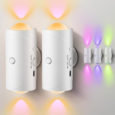 LED-bewegingssensor Nachtlampje - 7 Kleuren Oplaadbare Batterij Traplamp - Draadloze Magnetische Wandlamp - Voor Trappen, Slaapkamer, Hal, Binnenplaats, Feestdagen Decoratie - 1 stuks