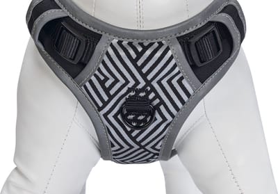 Beeztees Hondentuig Safety Gear Parinca Y-Tuig - Hondenharnas - Nylon - Zwart - 76-96cmx25mm