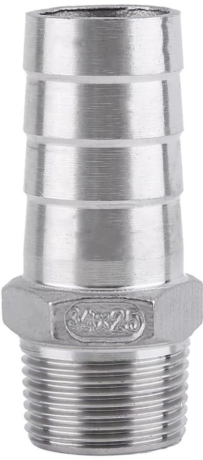 Allecto - Slangconnector met Barbed Wire Adapter - Rvs 304 3/4" x