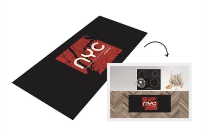 Keukenloper - Loper keuken - New York - NYC - Rood - 120x50 cm - Keukenloper vinyl