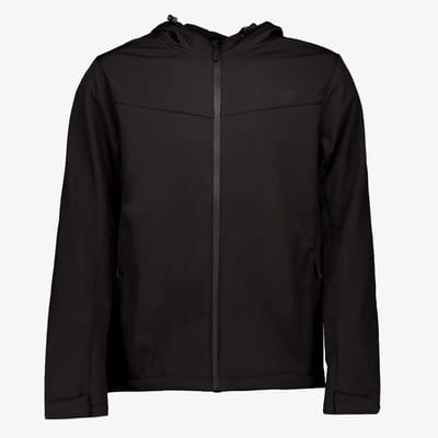 Mountain Peak heren softshell jas zwart - Maat XL
