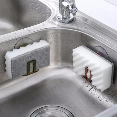 Keuken Zuignap Gootsteen - Rek Spons Opslag Houder - Aanrecht Zeep Rack - Afdruiprek Rack Badkamer Accessoires Organizer 2 stuks