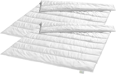 Bodyprotect ECOLine set van 2 dekbedden 135 x 200 cm, warme winterdekbedden, beddengoedset van 100% microvezel, wasbaar, geschikt voor mensen met een allergie, dekbed, wit