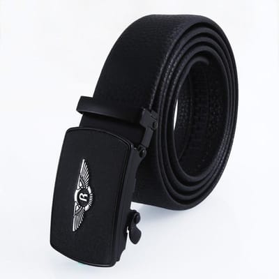 Ceinture Décontractée Logo Voiture Boucle Automatique Verte Marketing Terrain Résistante aux Rayures Résistante à l'Usure Ceinture en Cuir 105cm black