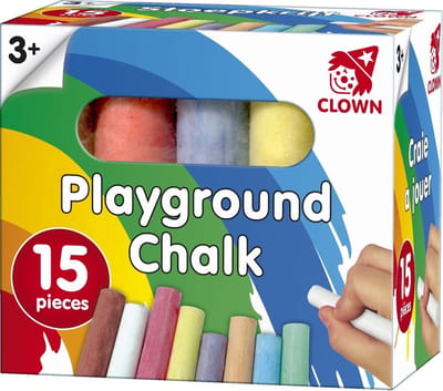Clown stoepkrijt - 30x stuks - gekleurd - krijten - stoepkrijten - buiten speelgoed - kinderen