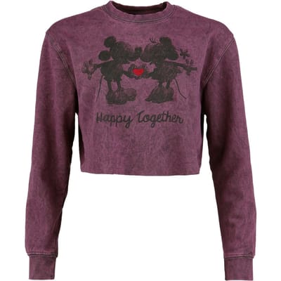 Mickey & Minnie Mouse - Disney Sweatshirts - Happy Together - S tot XXL - voor Vrouwen - lila