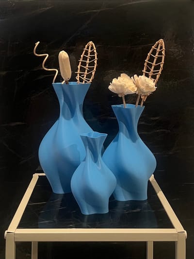 Studio Vaseo Quatro Flowa Sea – Set van 3 Luxe Vazen – 3D Geprint – Duurzaam Ontwerp